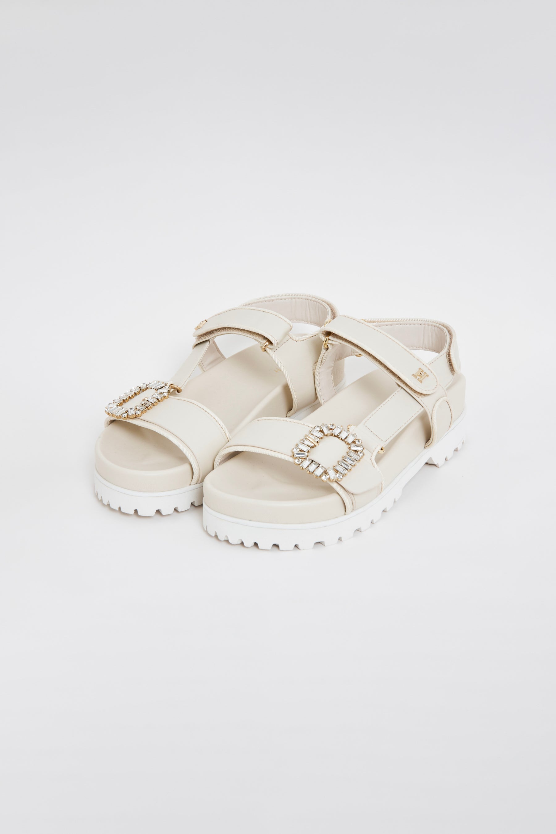 ハーリップトゥ Crystal Slingback Sandals ホワイト L www.vapcol.com