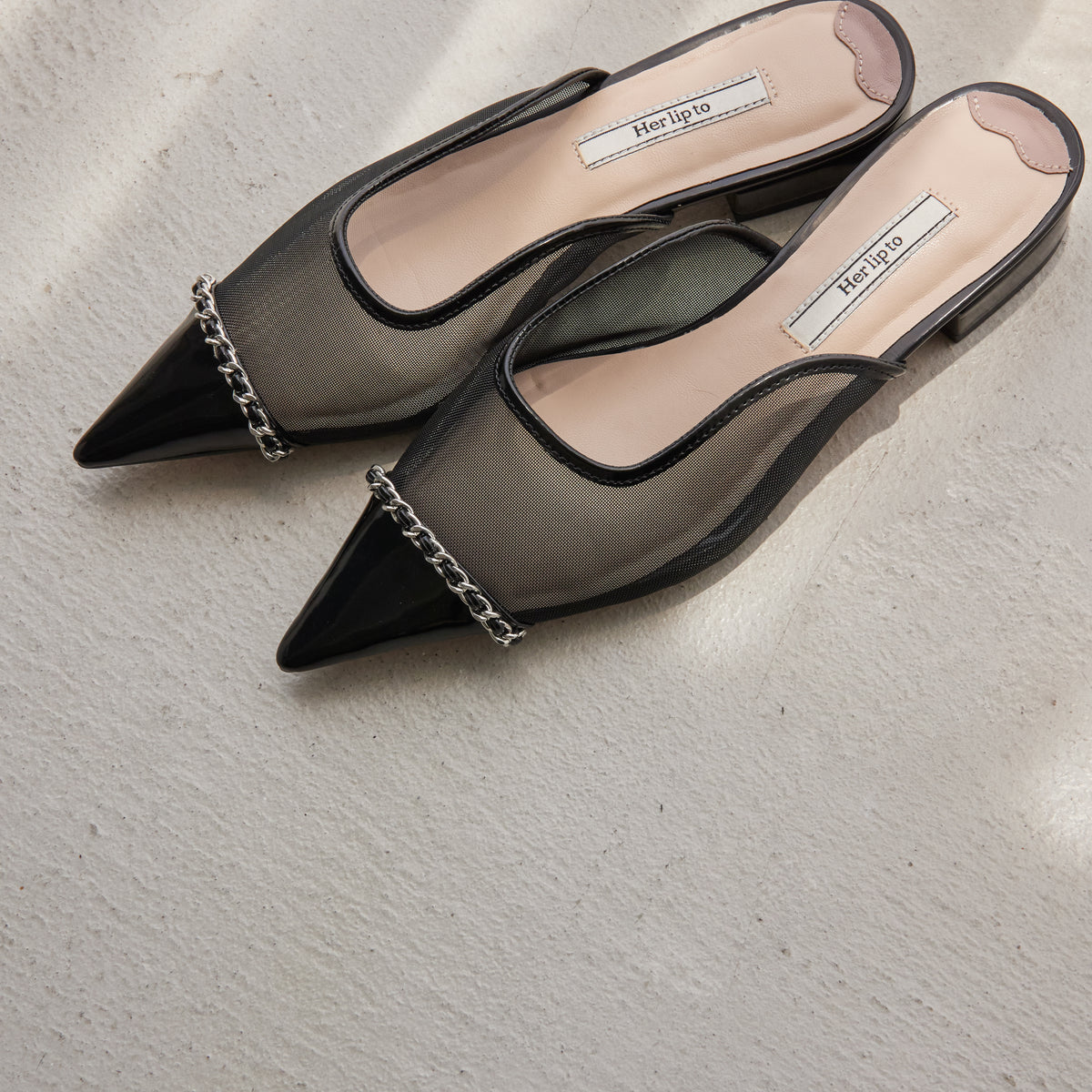 【新品未使用】 Organza Chain Mules 37 herlipto Organza Chain Mules