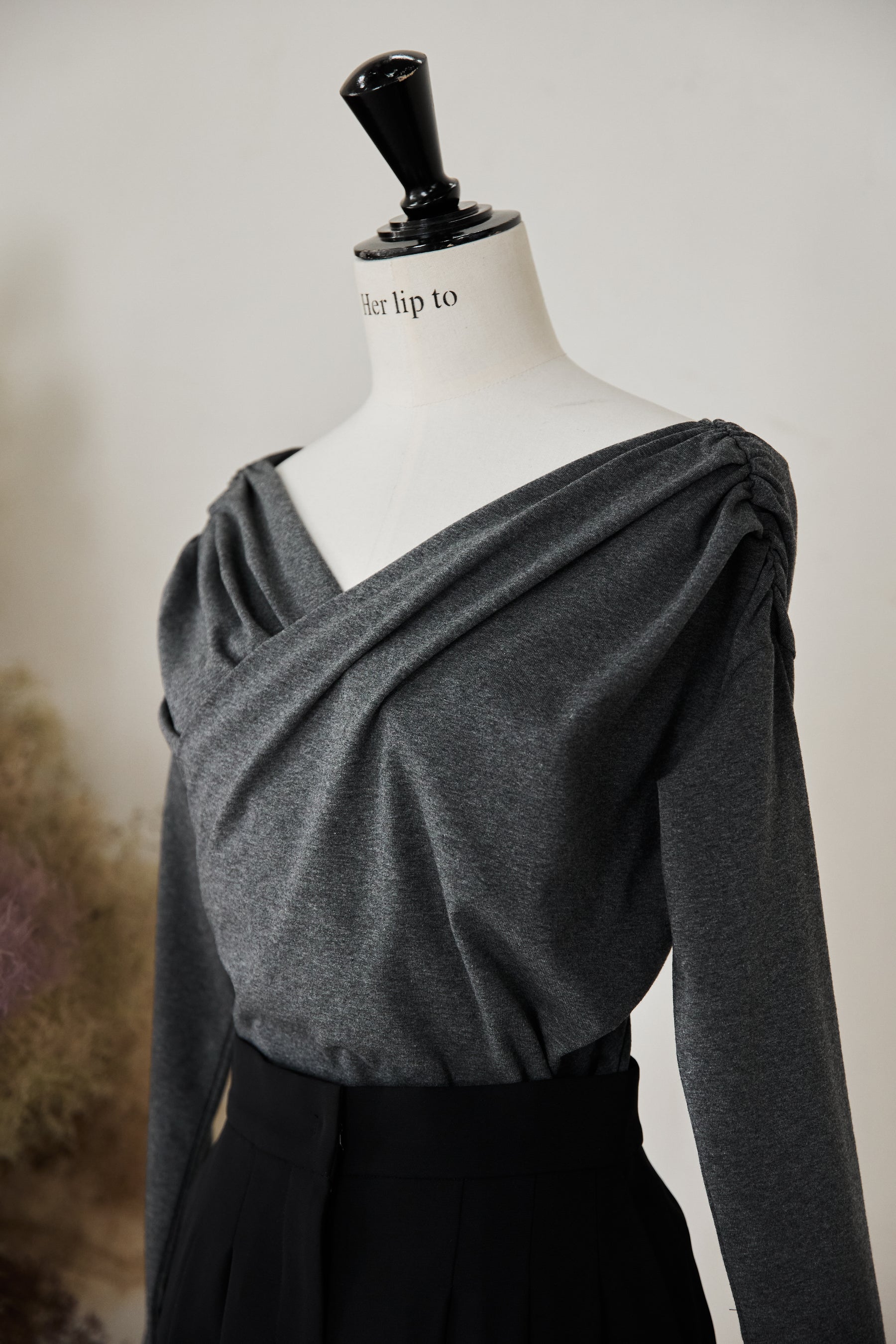 Asymmetric Cotton-blend Jersey Top