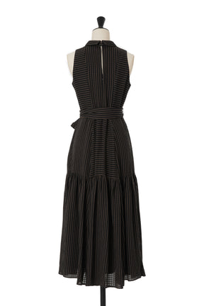 Striped Sleeveless Long Dress