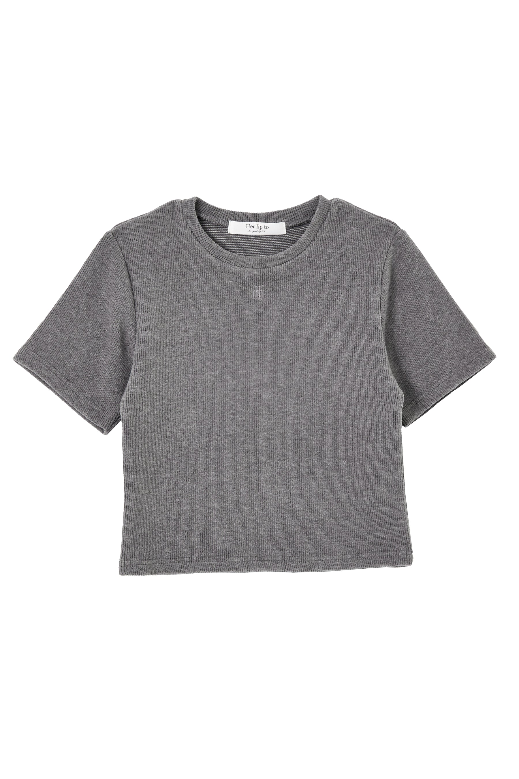 Trois Logo Ribbed Tee