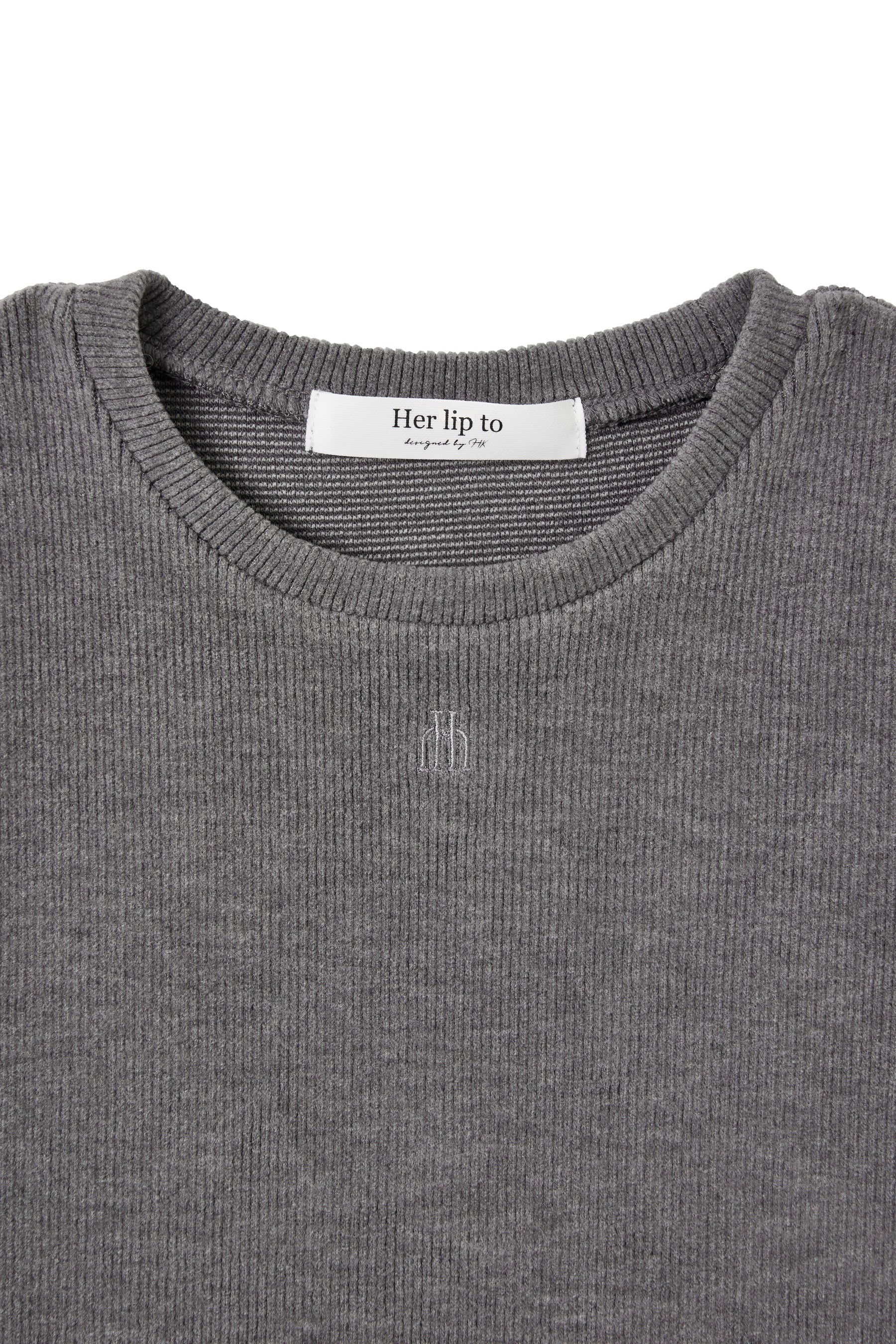 Trois Logo Ribbed Tee