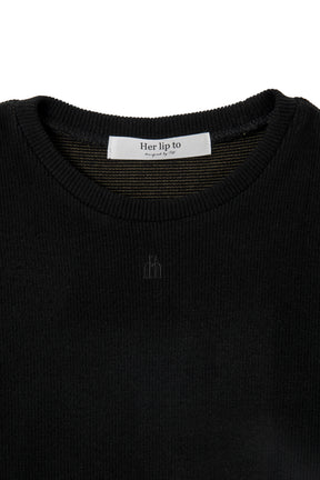 Trois Logo Ribbed Tee