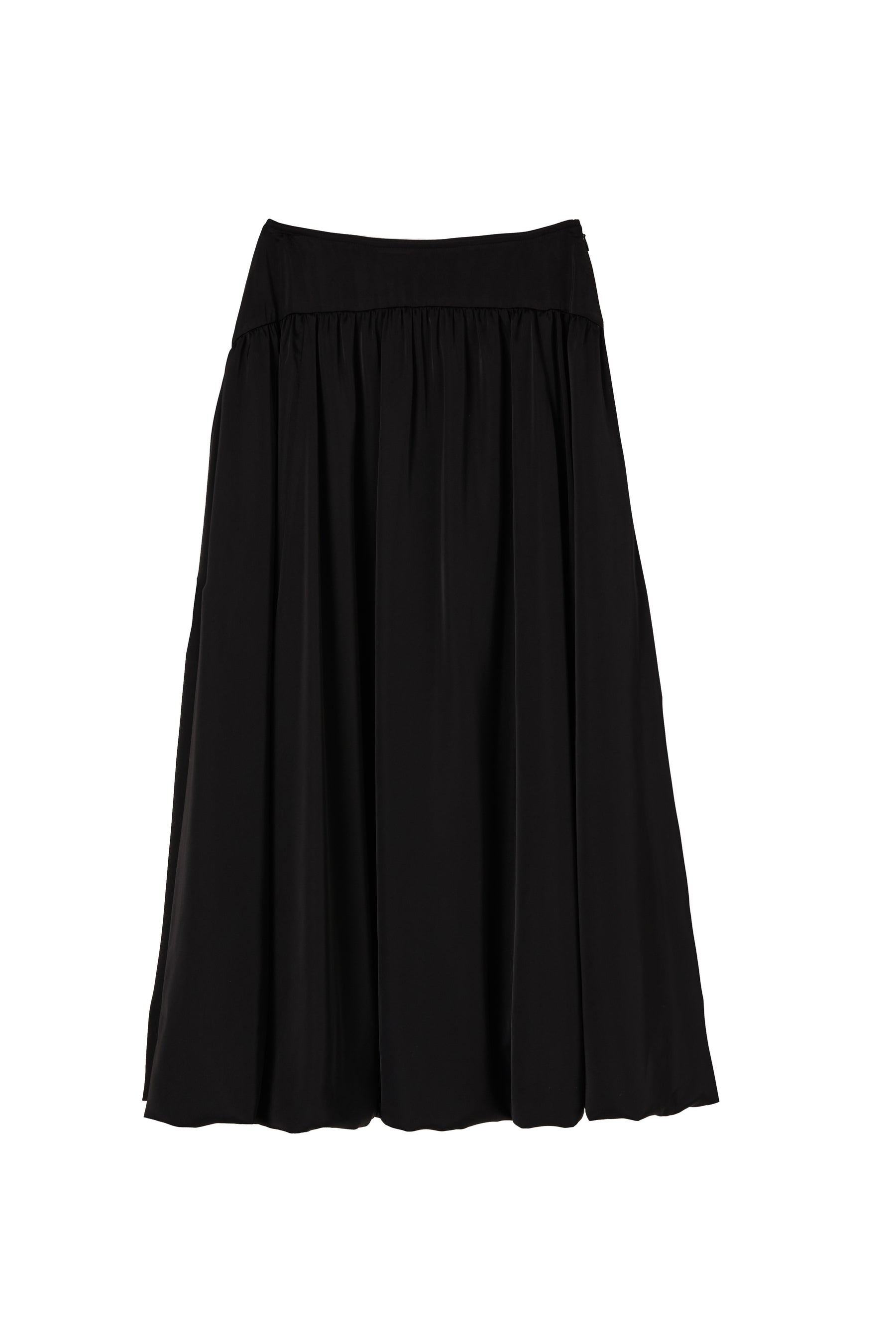 Gathered Balloon Long Skirt