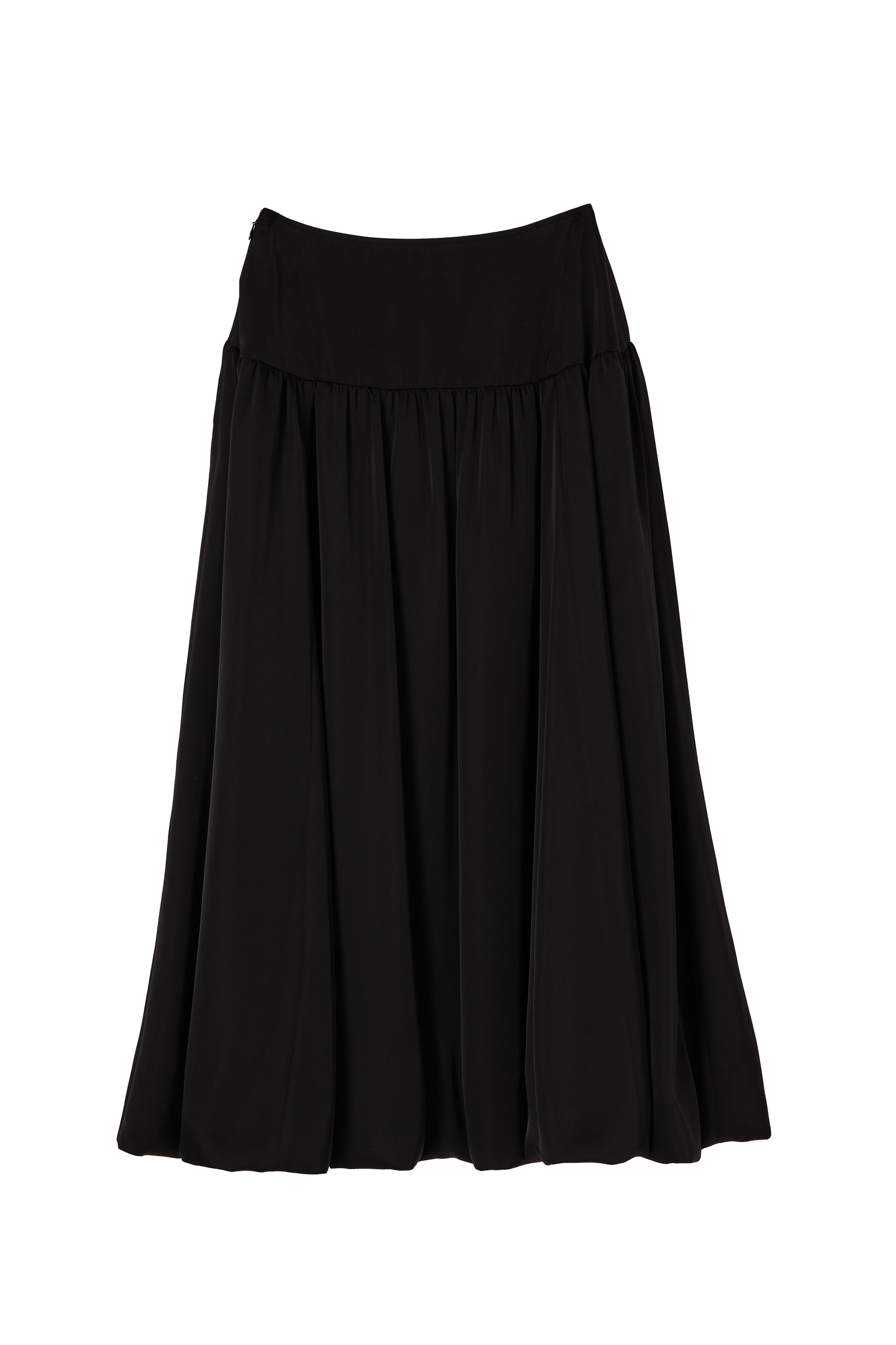 Gathered Balloon Long Skirt