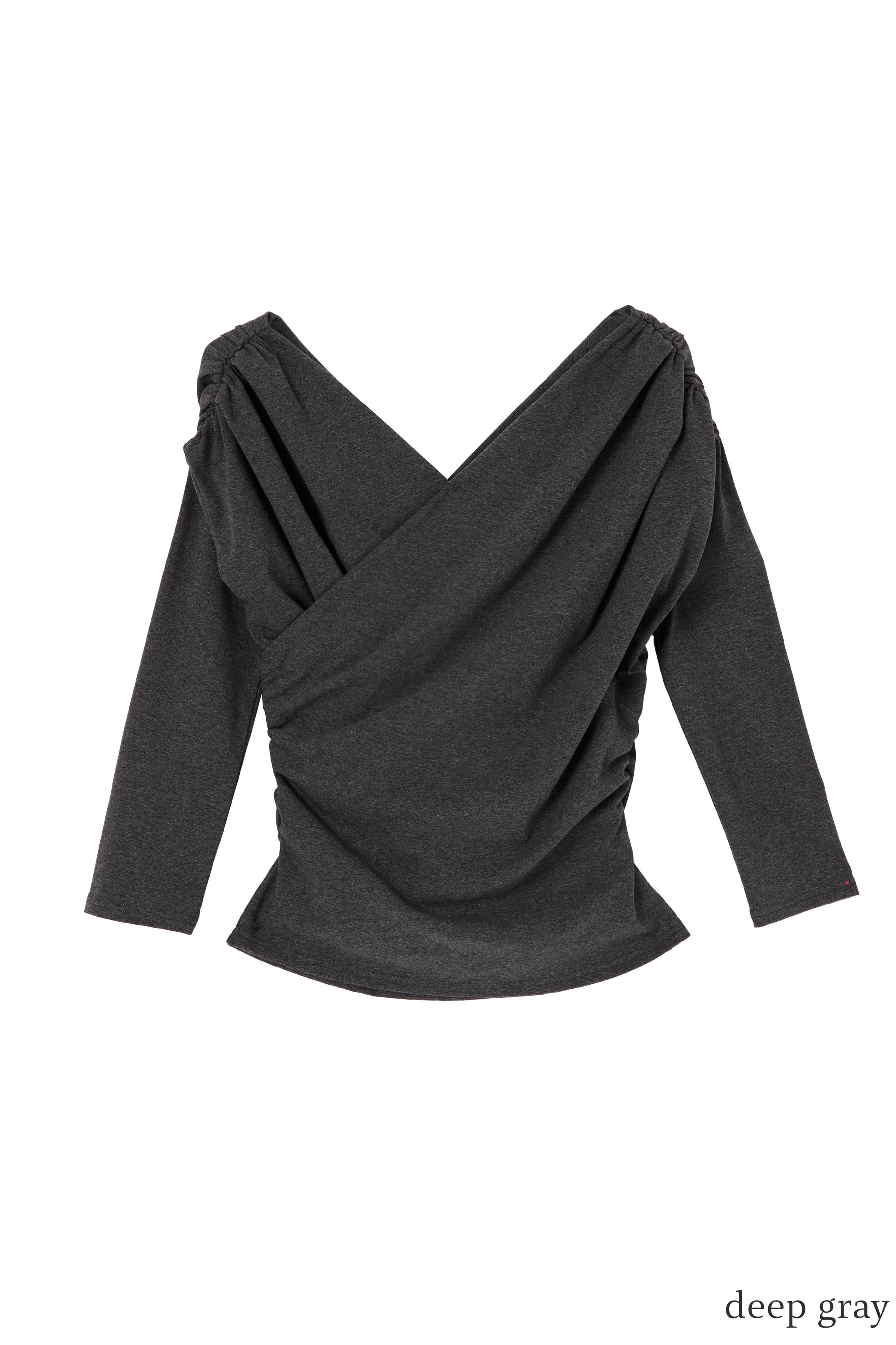 【1月下旬發送】【新色】Asymmetric Cotton-blend Jersey Top