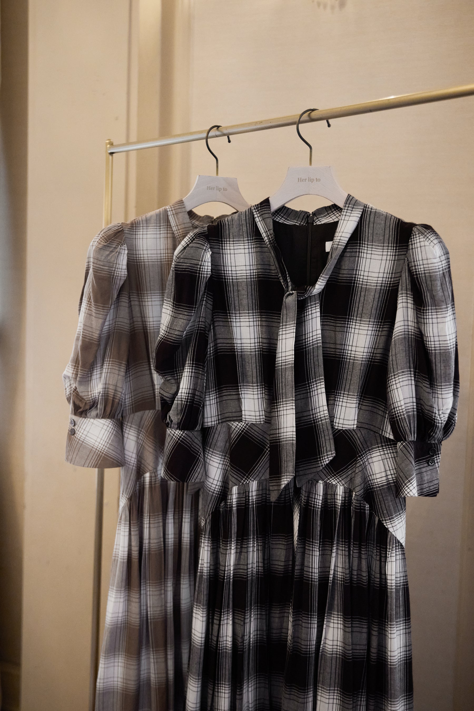 【9月中旬出貨】Chelsea Checked Tie Dress