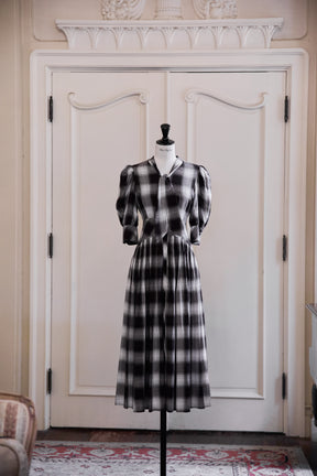 【9月中旬発送】Chelsea Checked Tie Dress