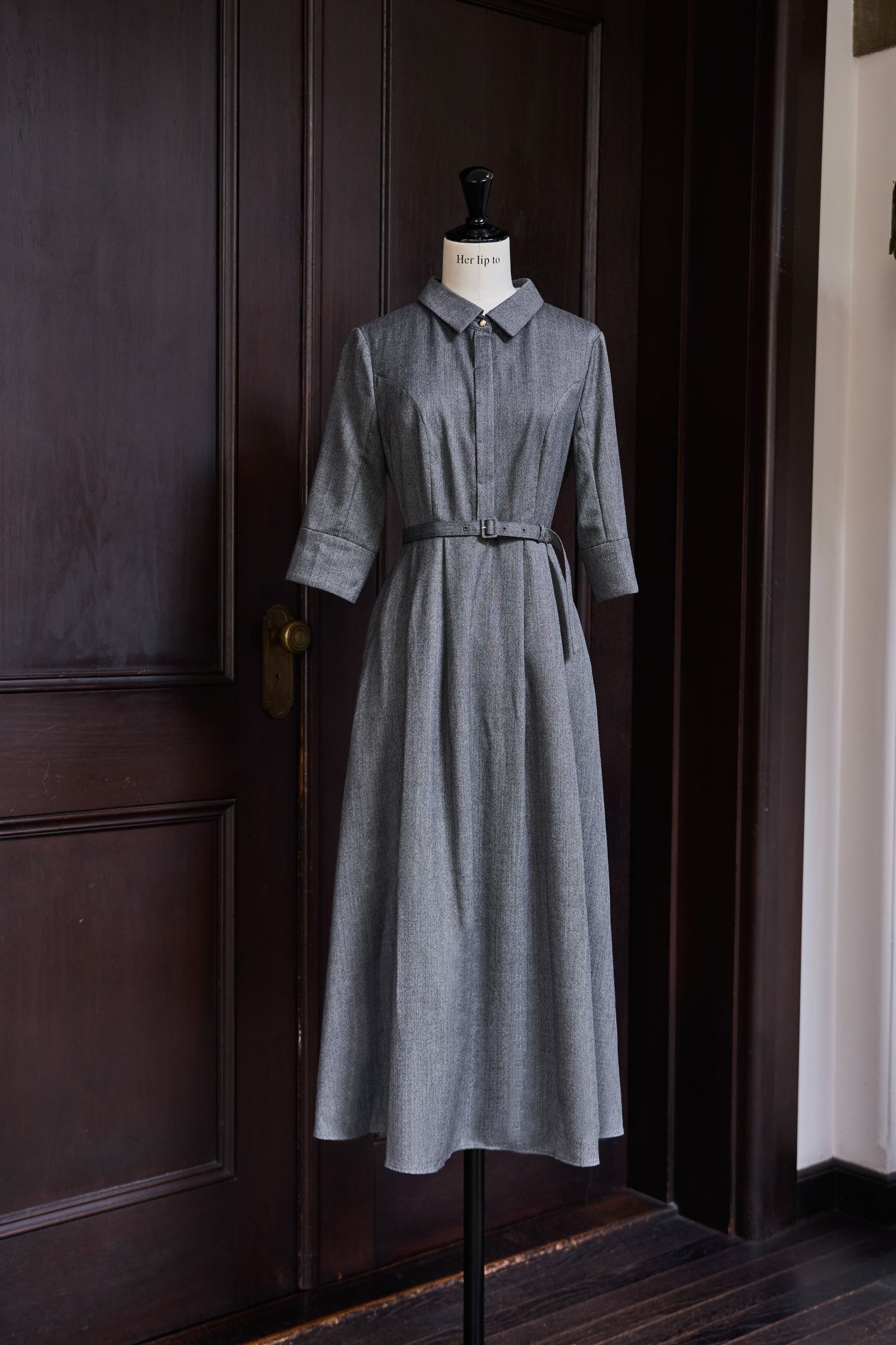 【9月下旬発送】Allure Belted Shirt Dress