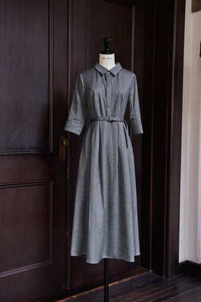 【9月下旬発送】Allure Belted Shirt Dress