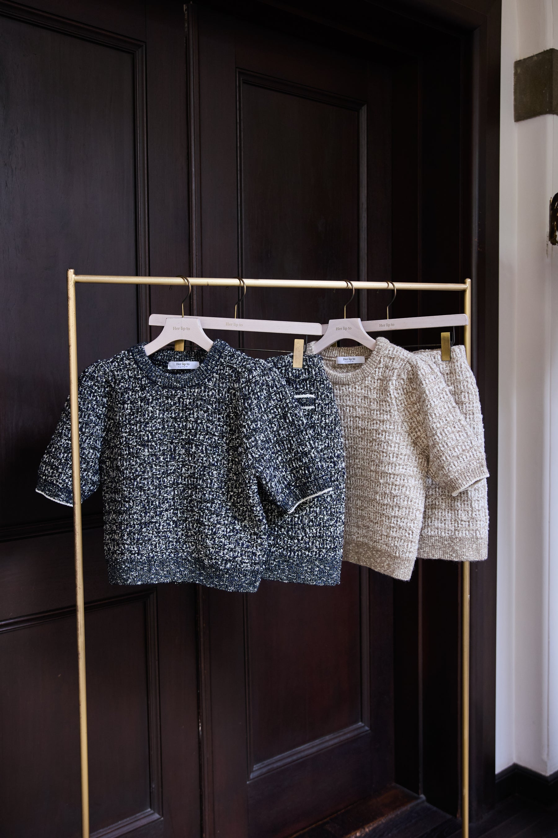 【9月中旬出貨】Twinkle Tweed Knit Set