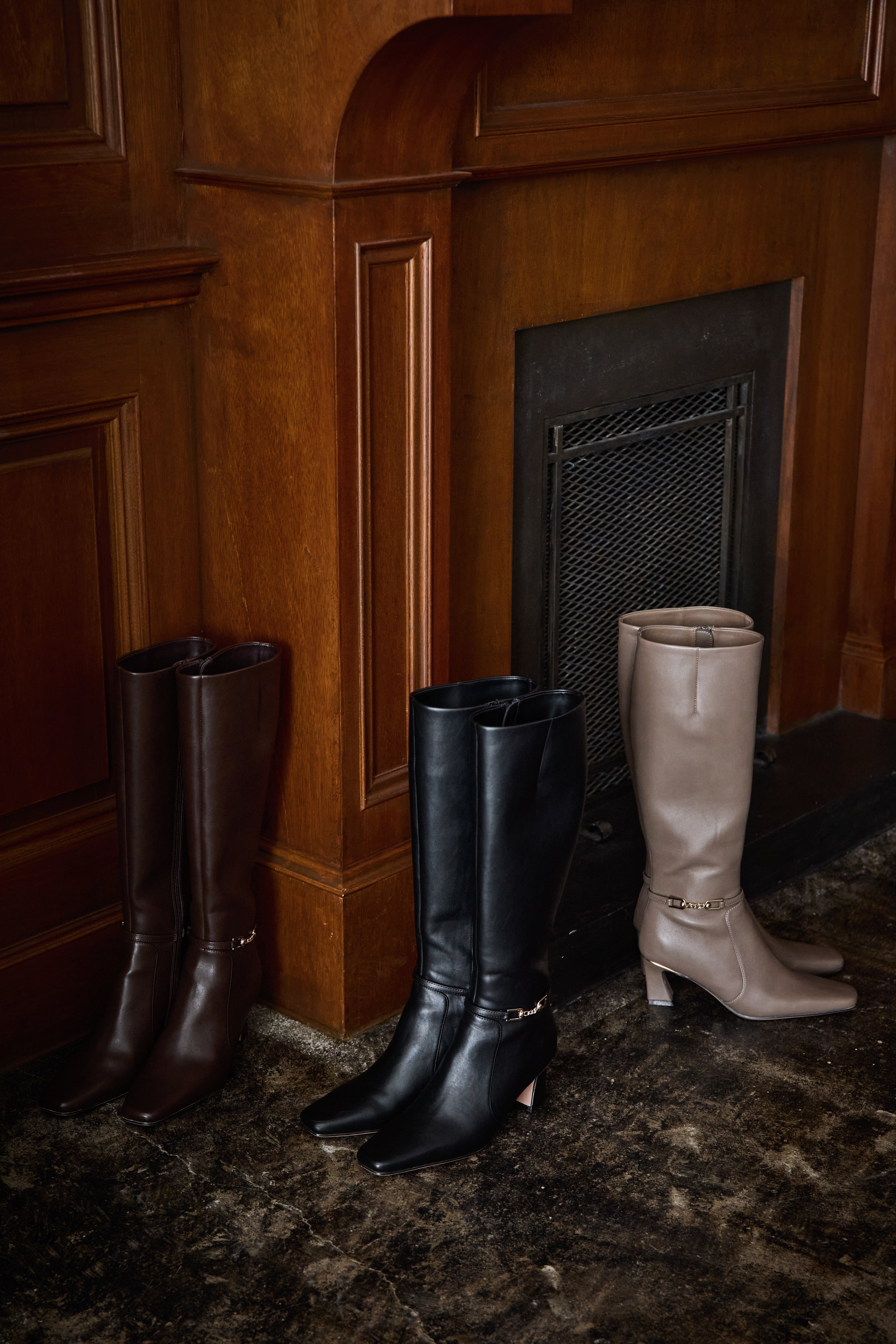 靴 Herlipto Back Slit Long Boots espresso Herlipto Back Slit Long Boots espresso - メルカリ