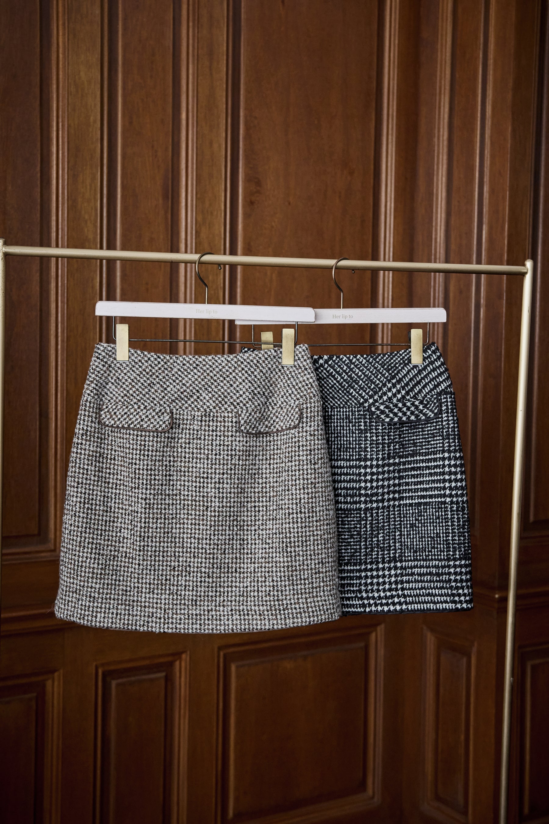 Hemingway Check Tweed Skirt