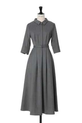 【9月下旬発送】Allure Belted Shirt Dress