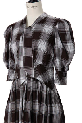 【9月中旬発送】Chelsea Checked Tie Dress