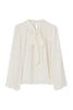 Two-Way Bow-Tie Chiffon Blouse