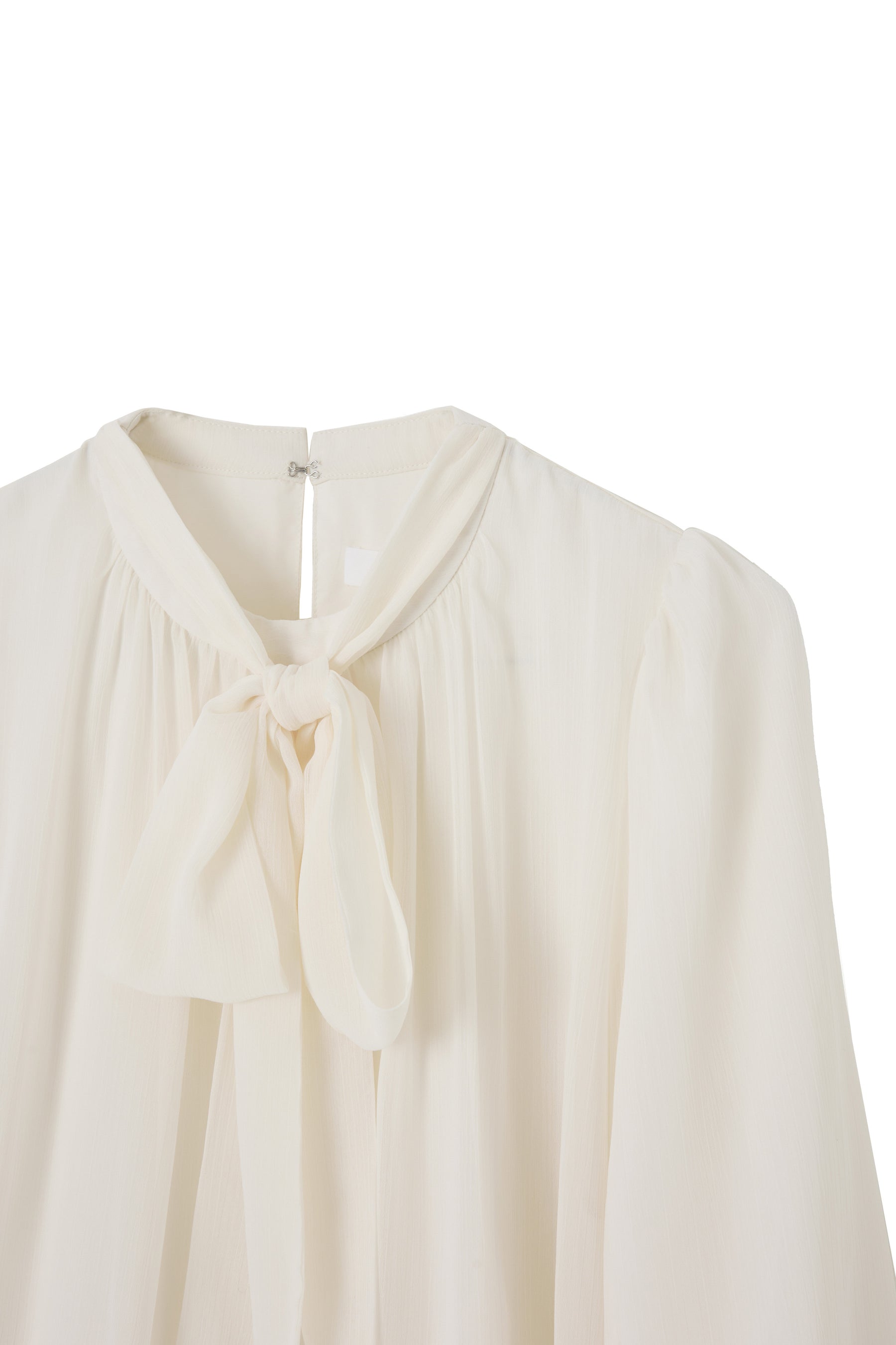 Two-Way Bow-Tie Chiffon Blouse