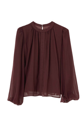 Two-Way Bow-Tie Chiffon Blouse