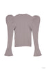 【10月下旬発送】【新色】Volume Sleeve Rib Knit Top