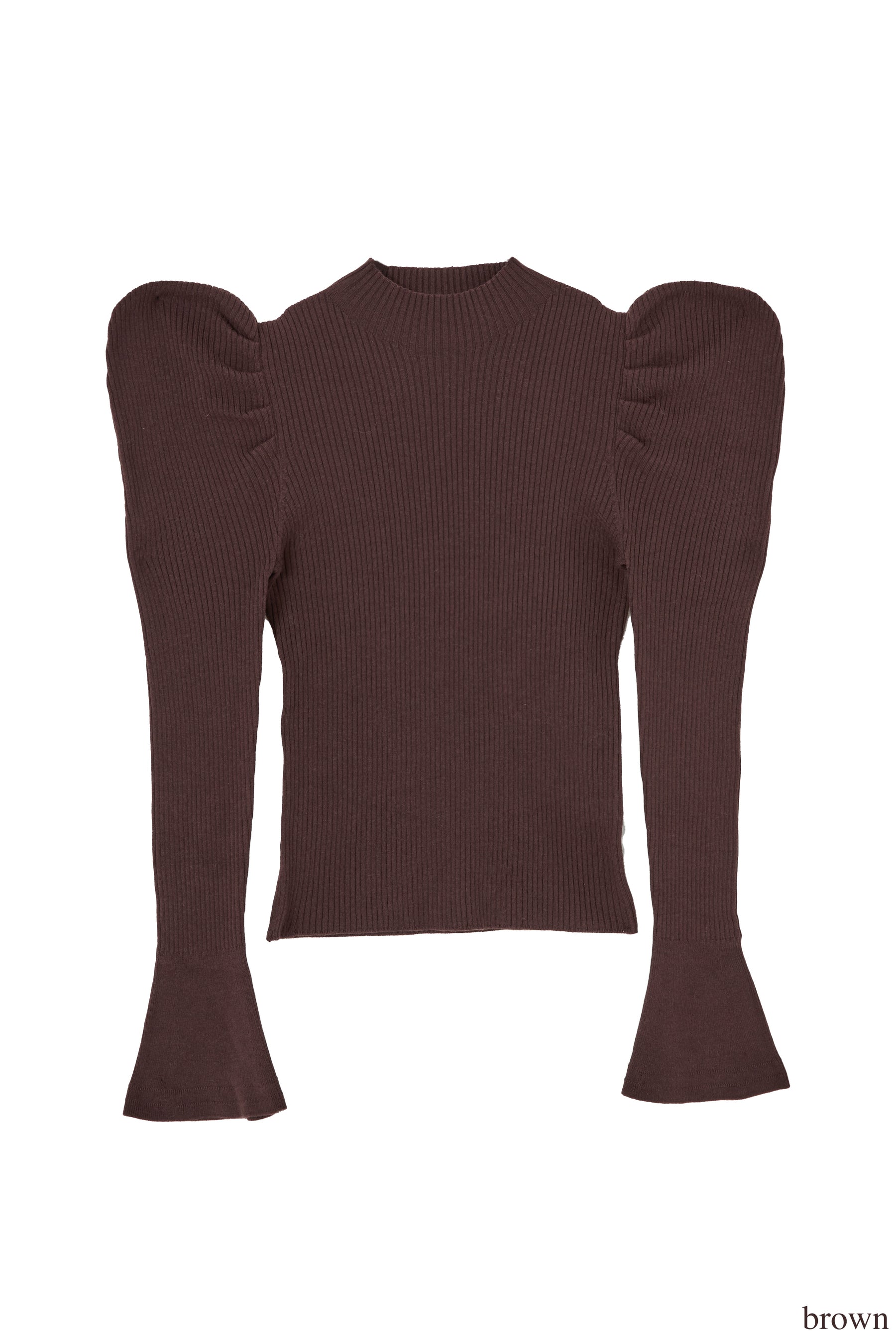 【10月下旬発送】【新色】Volume Sleeve Rib Knit Top