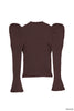 【10月下旬発送】【新色】Volume Sleeve Rib Knit Top