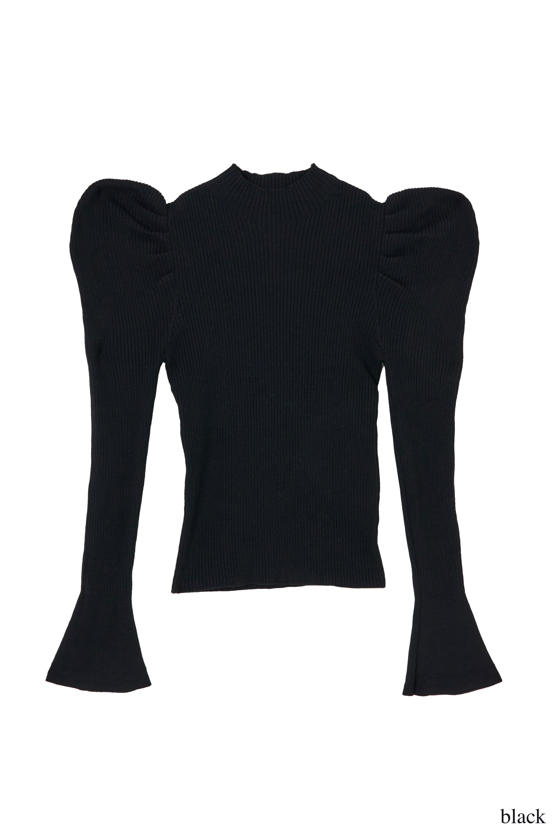 【10月下旬発送】【新色】Volume Sleeve Rib Knit Top