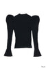 【10月下旬発送】【新色】Volume Sleeve Rib Knit Top