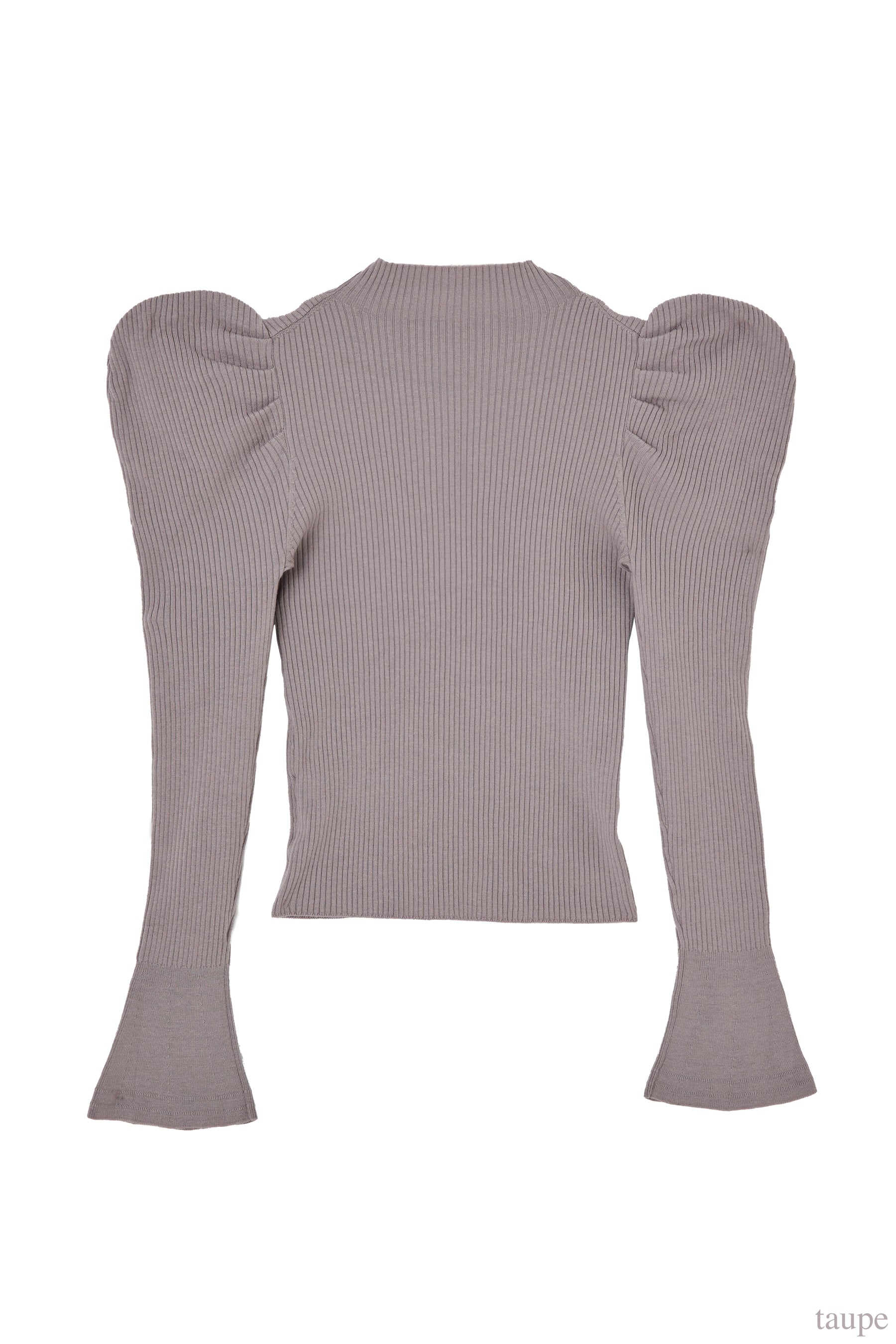 【10月下旬発送】【新色】Volume Sleeve Rib Knit Top