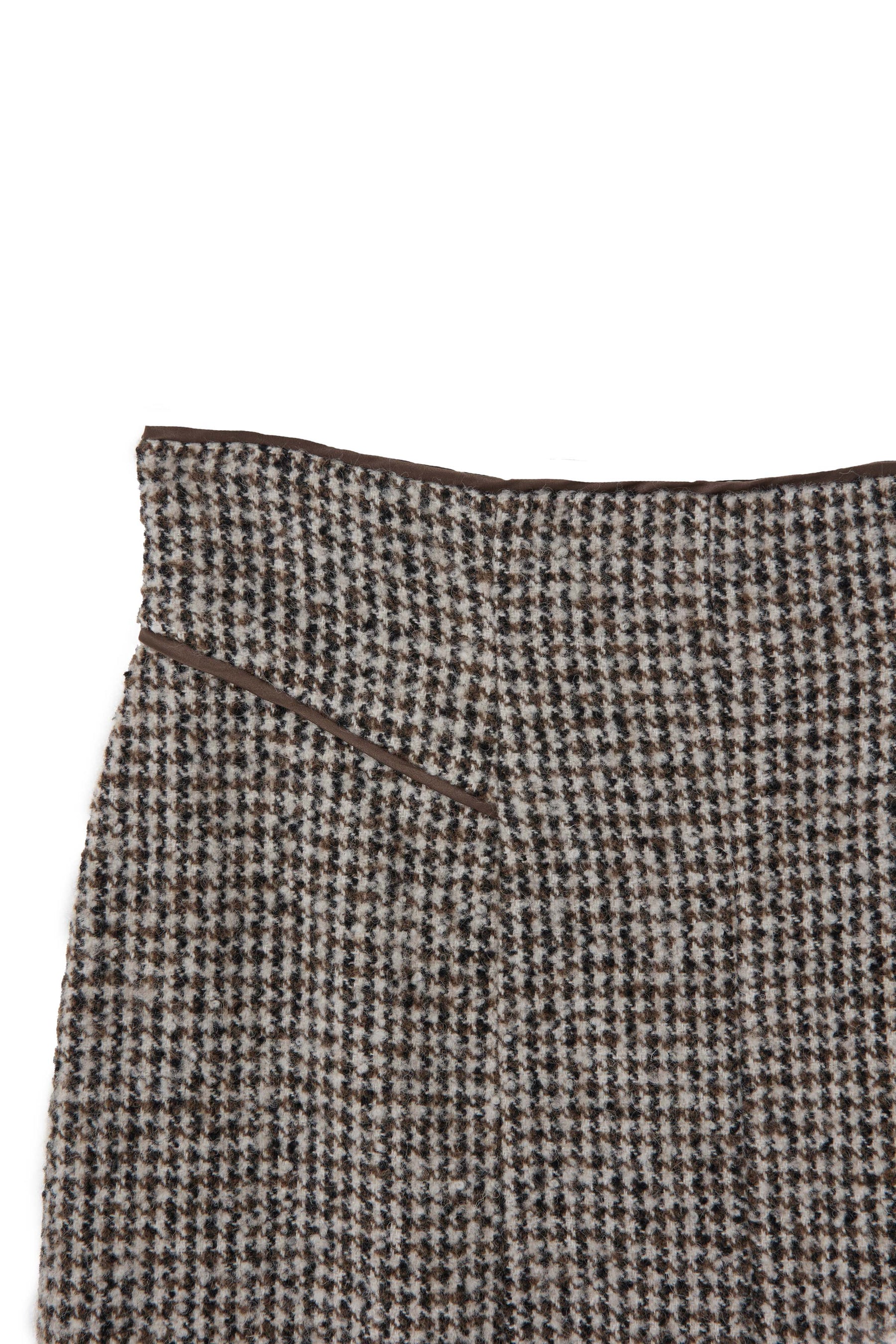 Hemingway Check Tweed Long Skirt