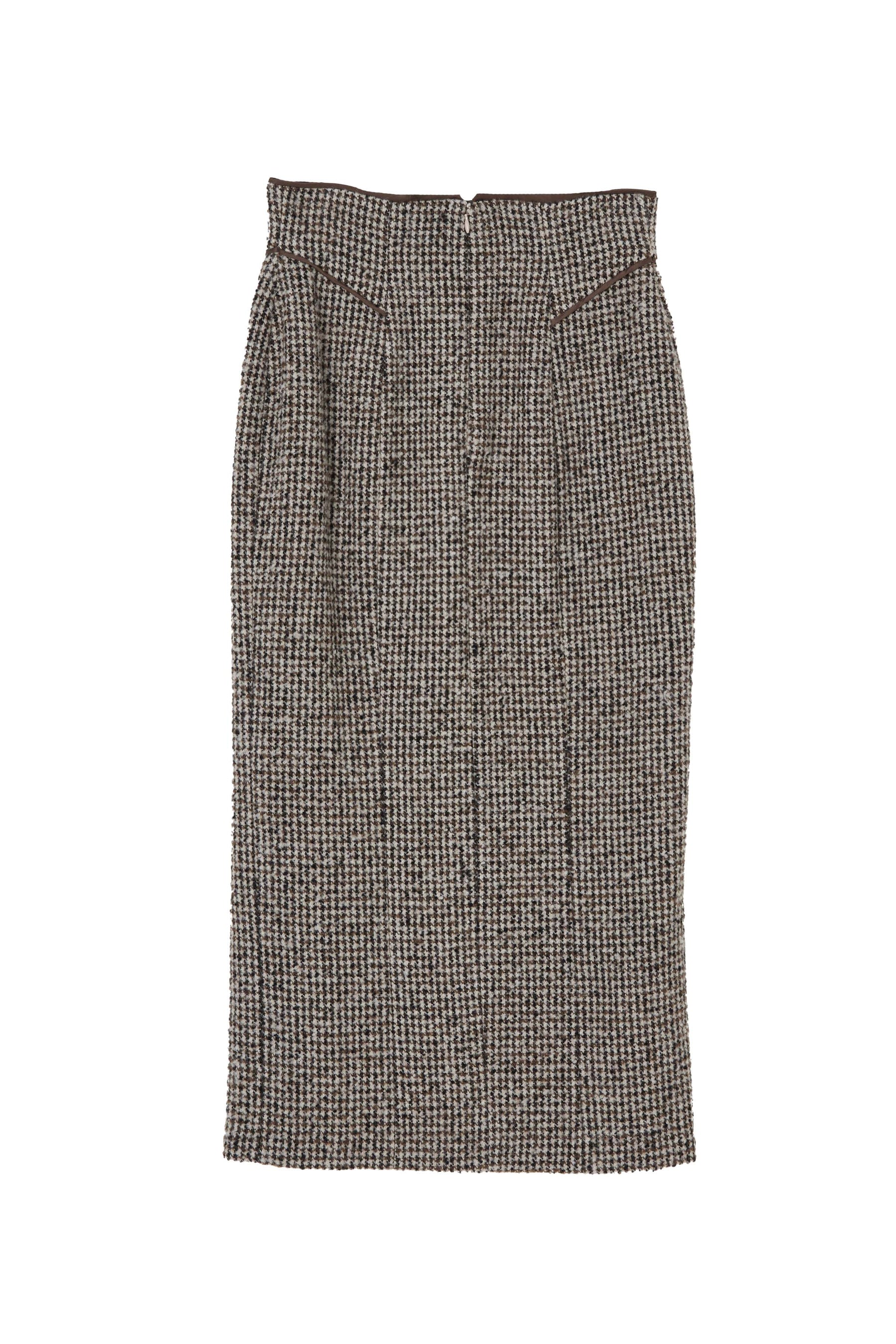 Hemingway Check Tweed Long Skirt