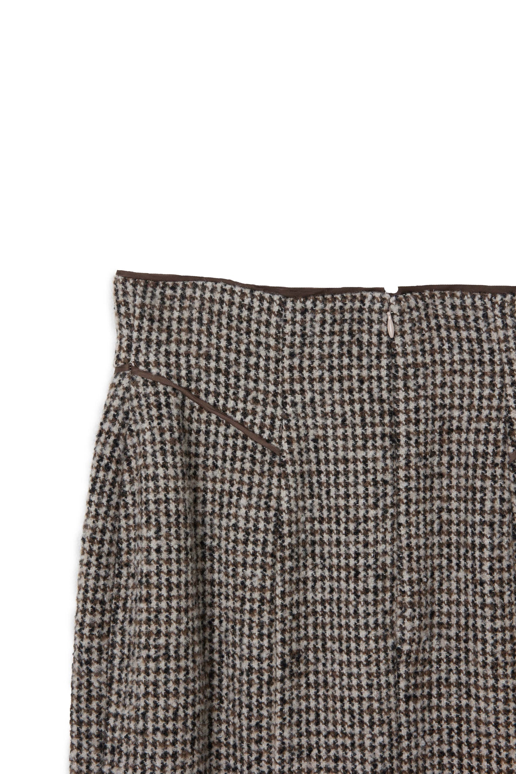 Hemingway Check Tweed Long Skirt