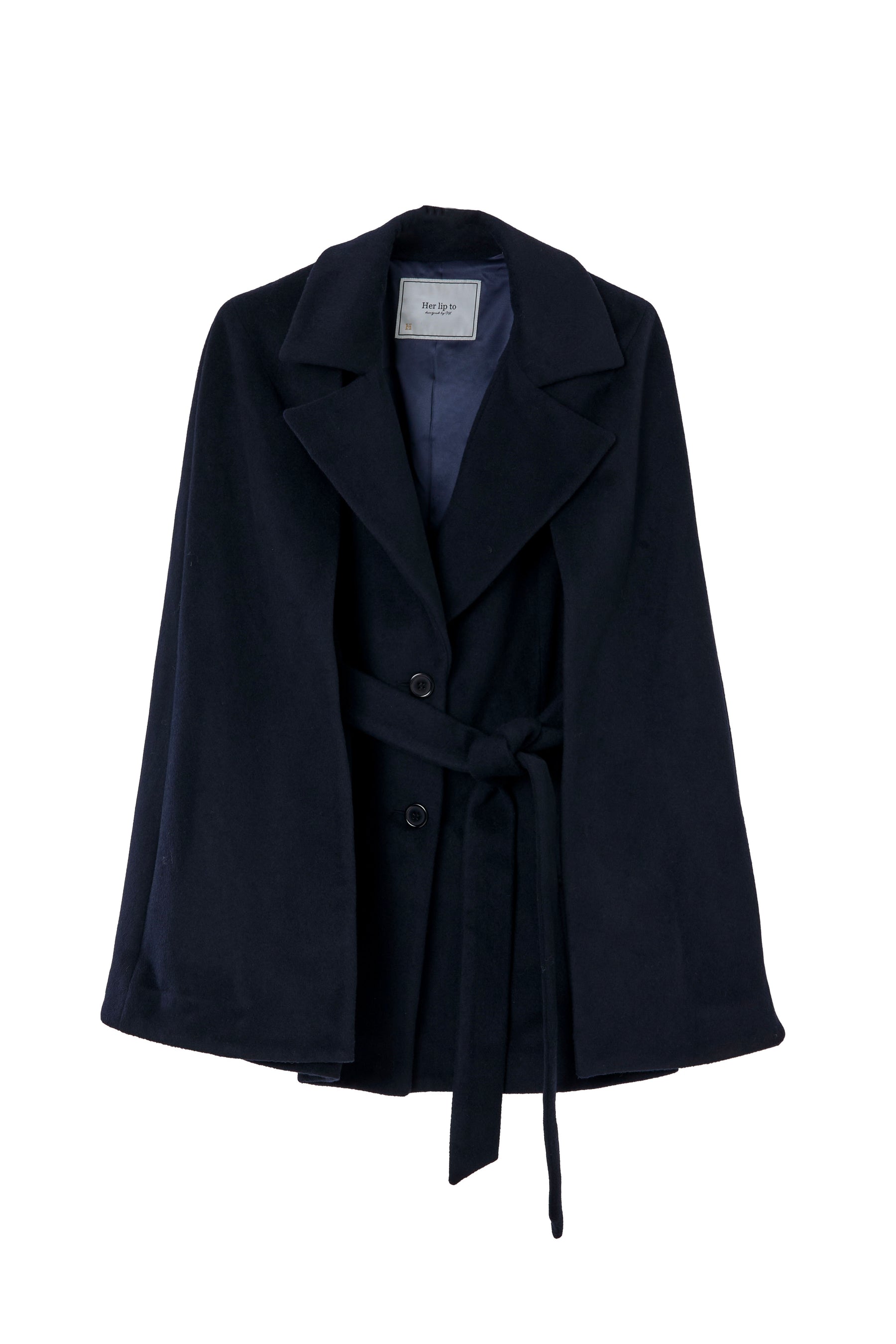 Two-Way Belted Cape Coat