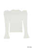 【10月下旬発送】【新色】Volume Sleeve Rib Knit Top