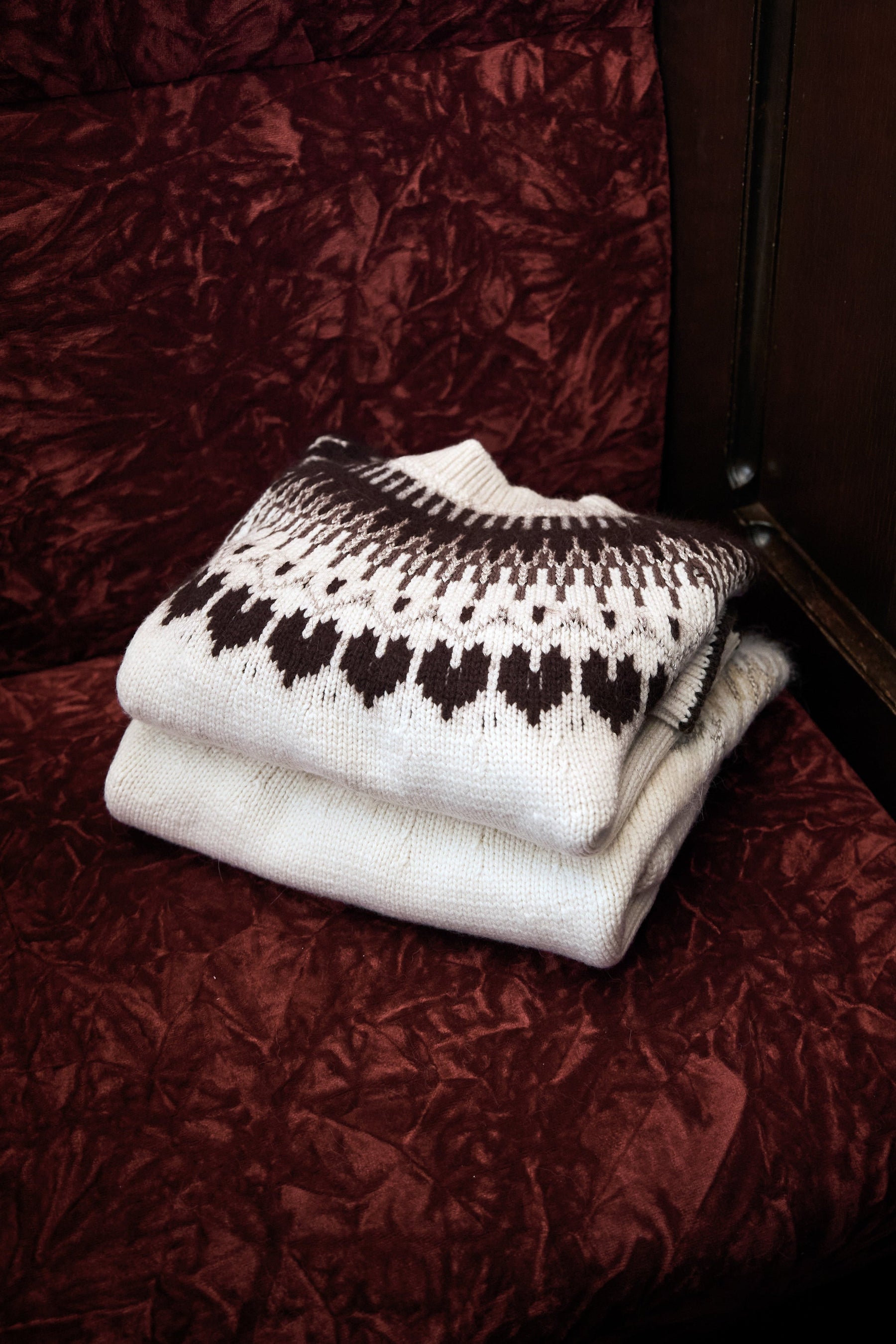 Heart Fair Isle Knit Pullover