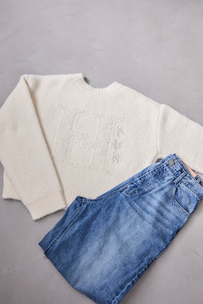 H Boa Logo Knit Pullover