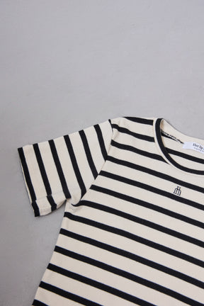 Trois Logo Ribbed Tee
