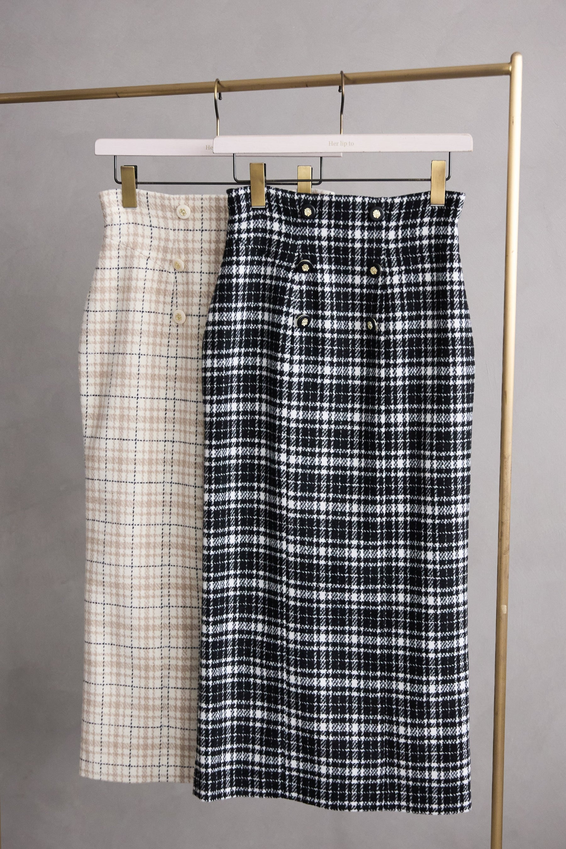 Plaid Long Skirt