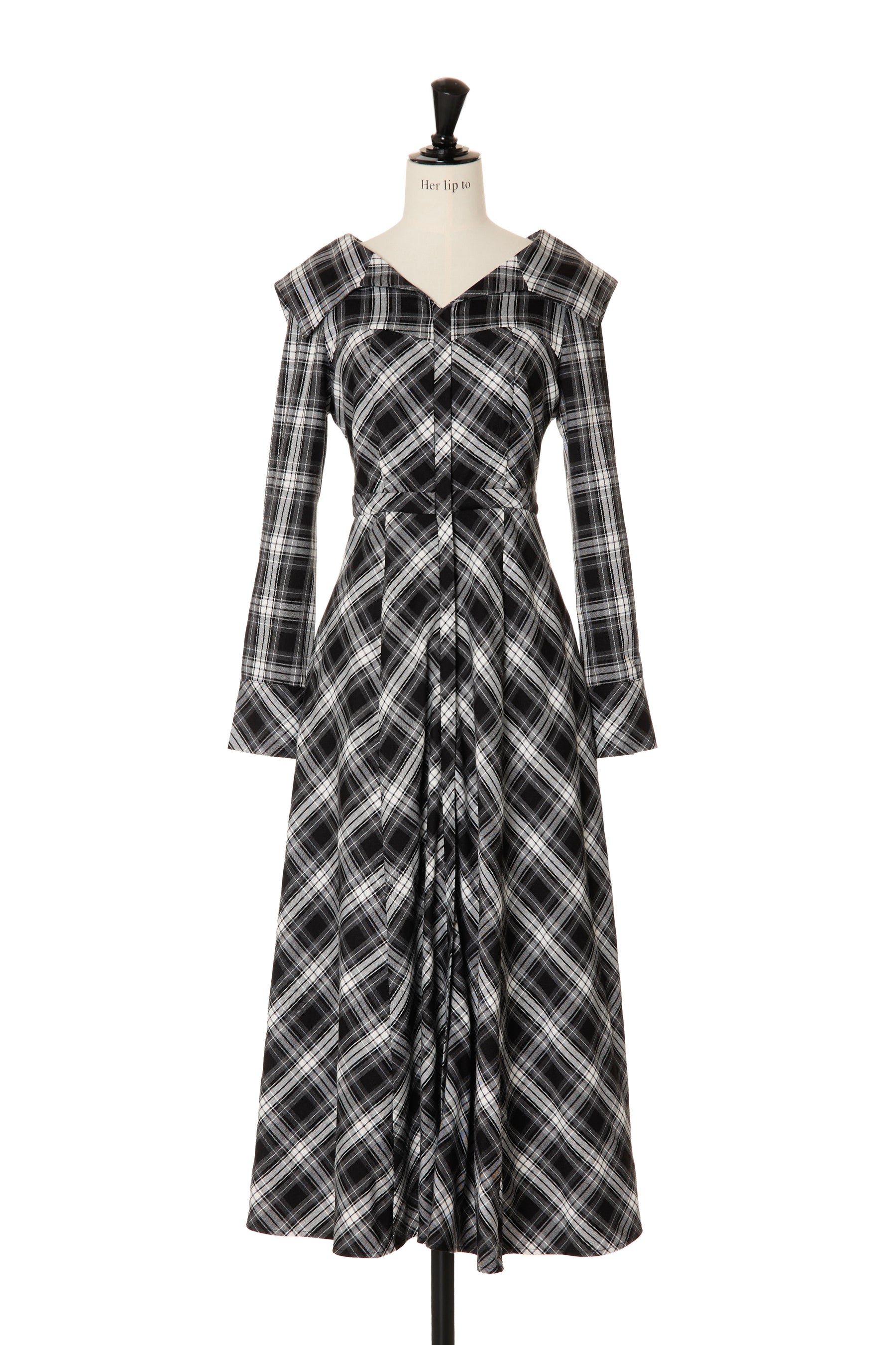 Coutume Plaid Flare Dress