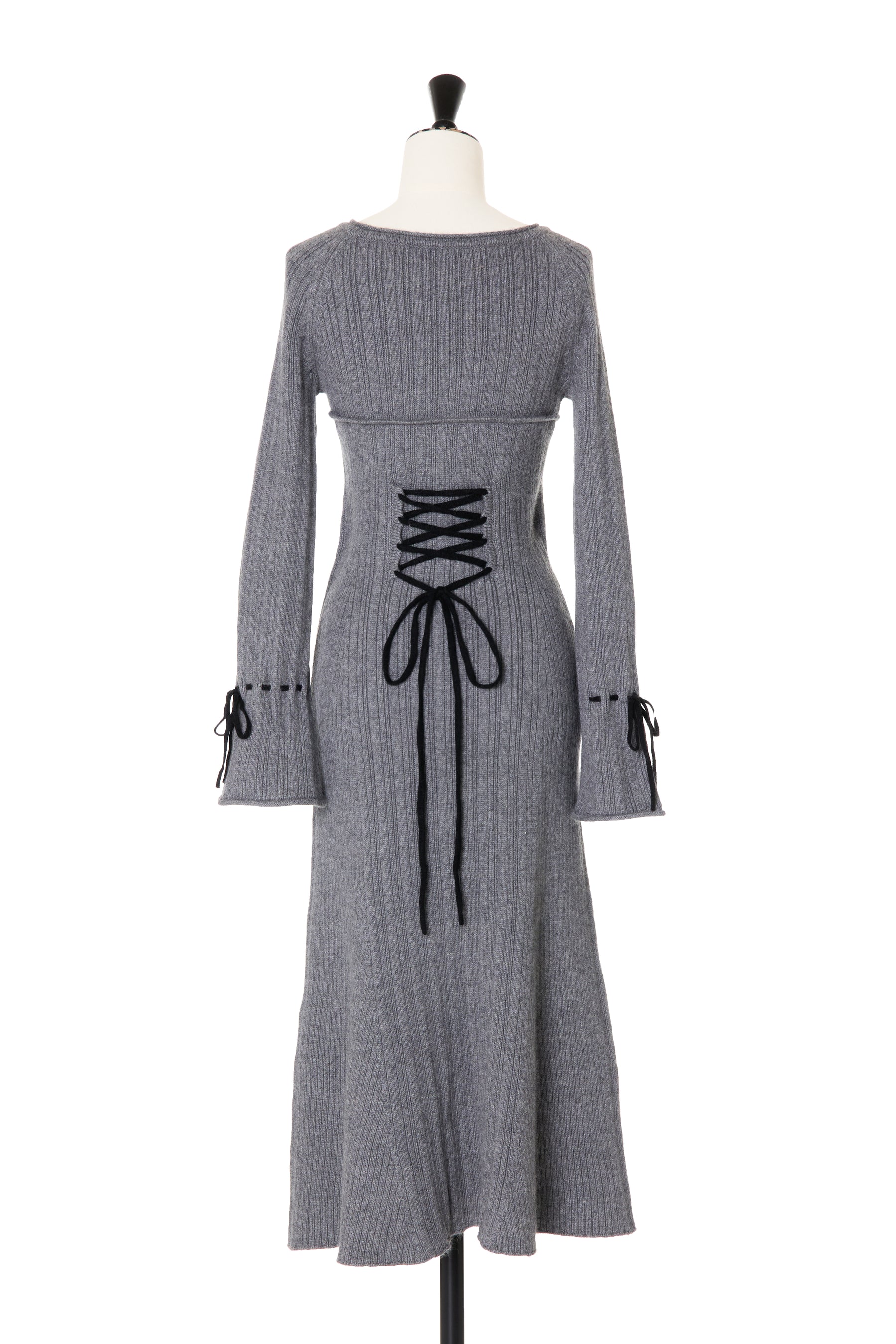 Back Lace-Up Knit Dress