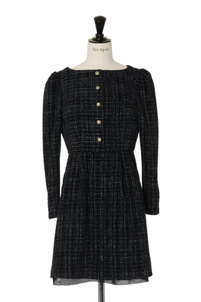 Mondrian Tweed Mini Dress