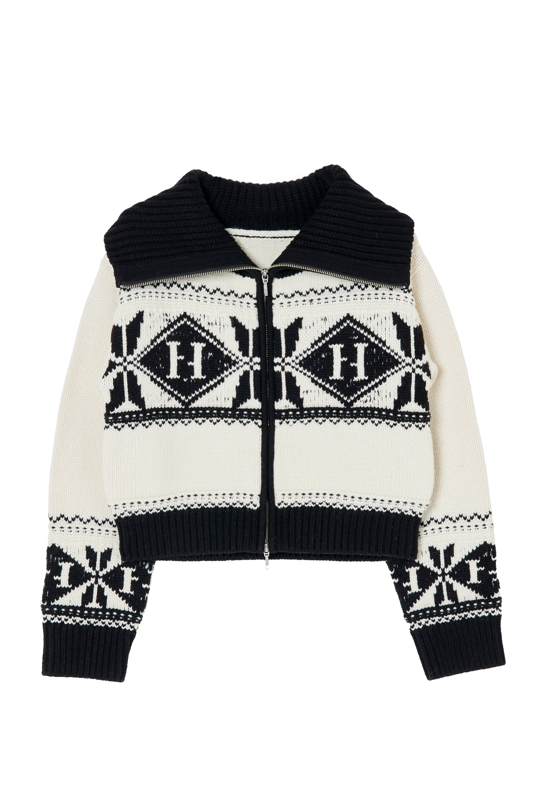 H Nordic Knit Zip Jacket