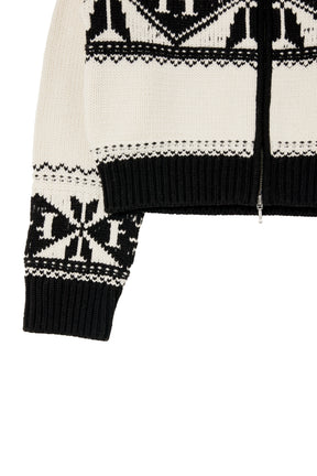 H Nordic Knit Zip Jacket