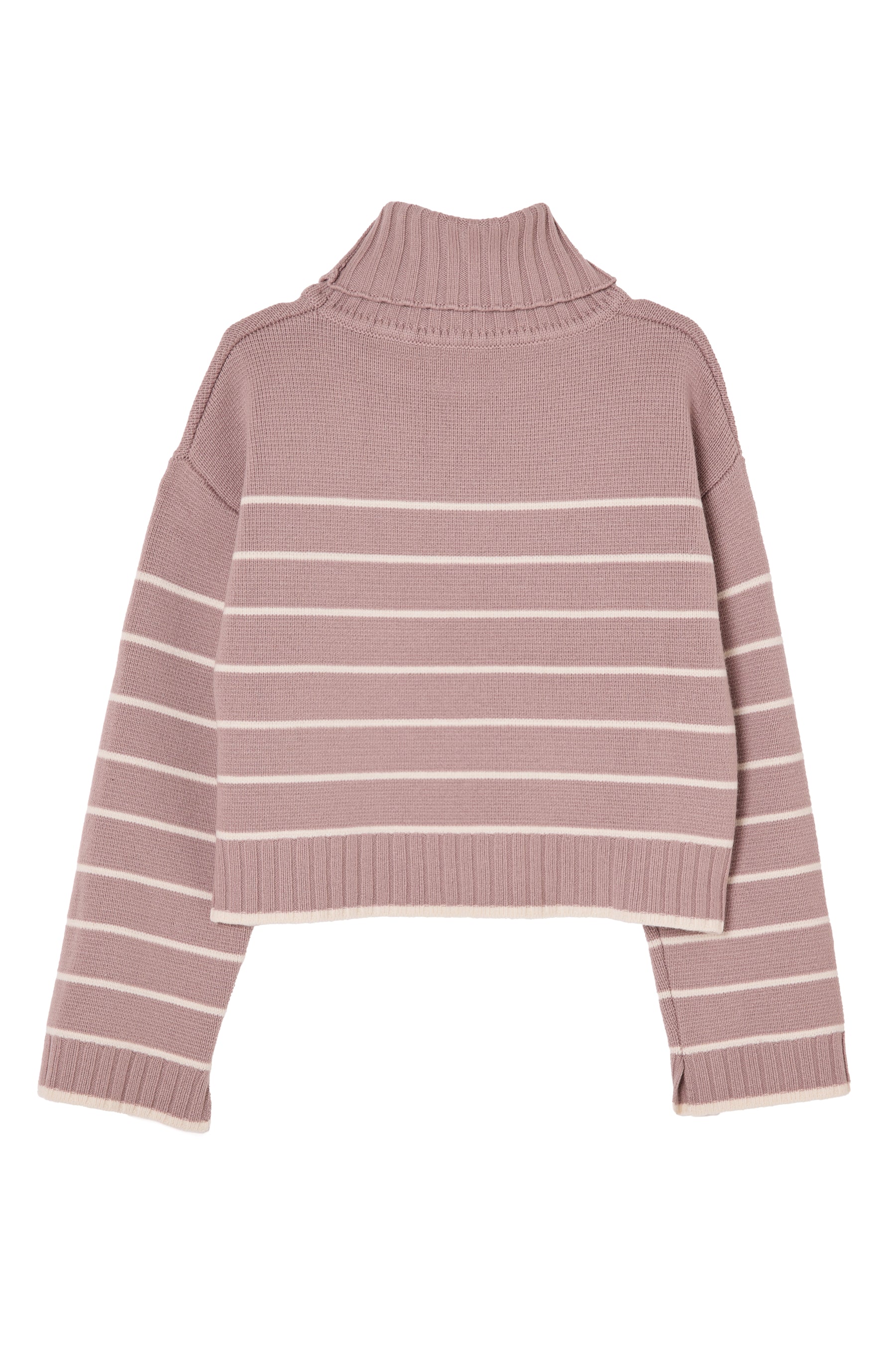 [New Color] Striped Turtleneck Knit Pullover