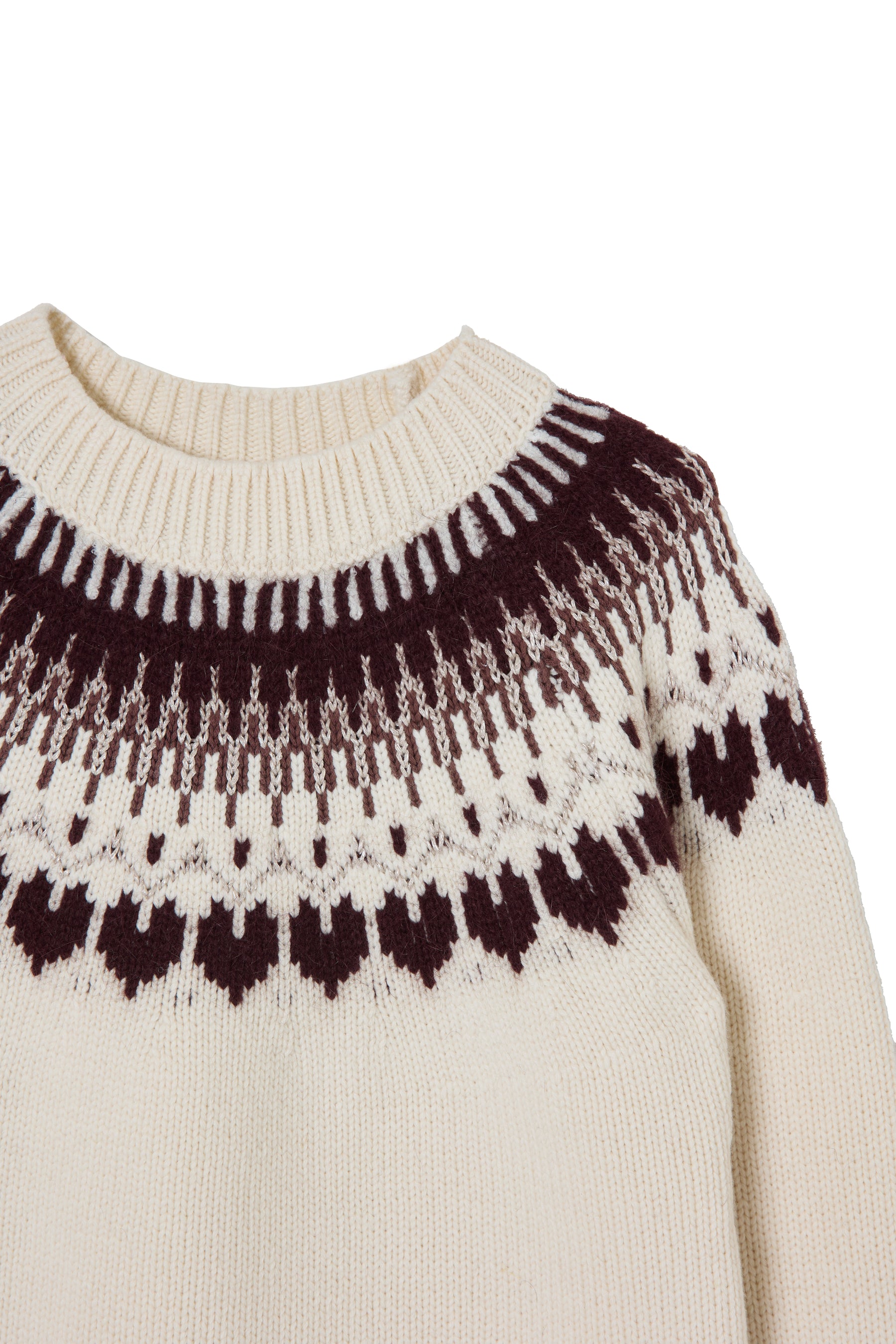 Heart Fair Isle Knit Pullover