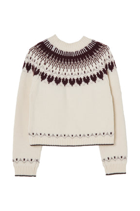 Heart Fair Isle Knit Pullover