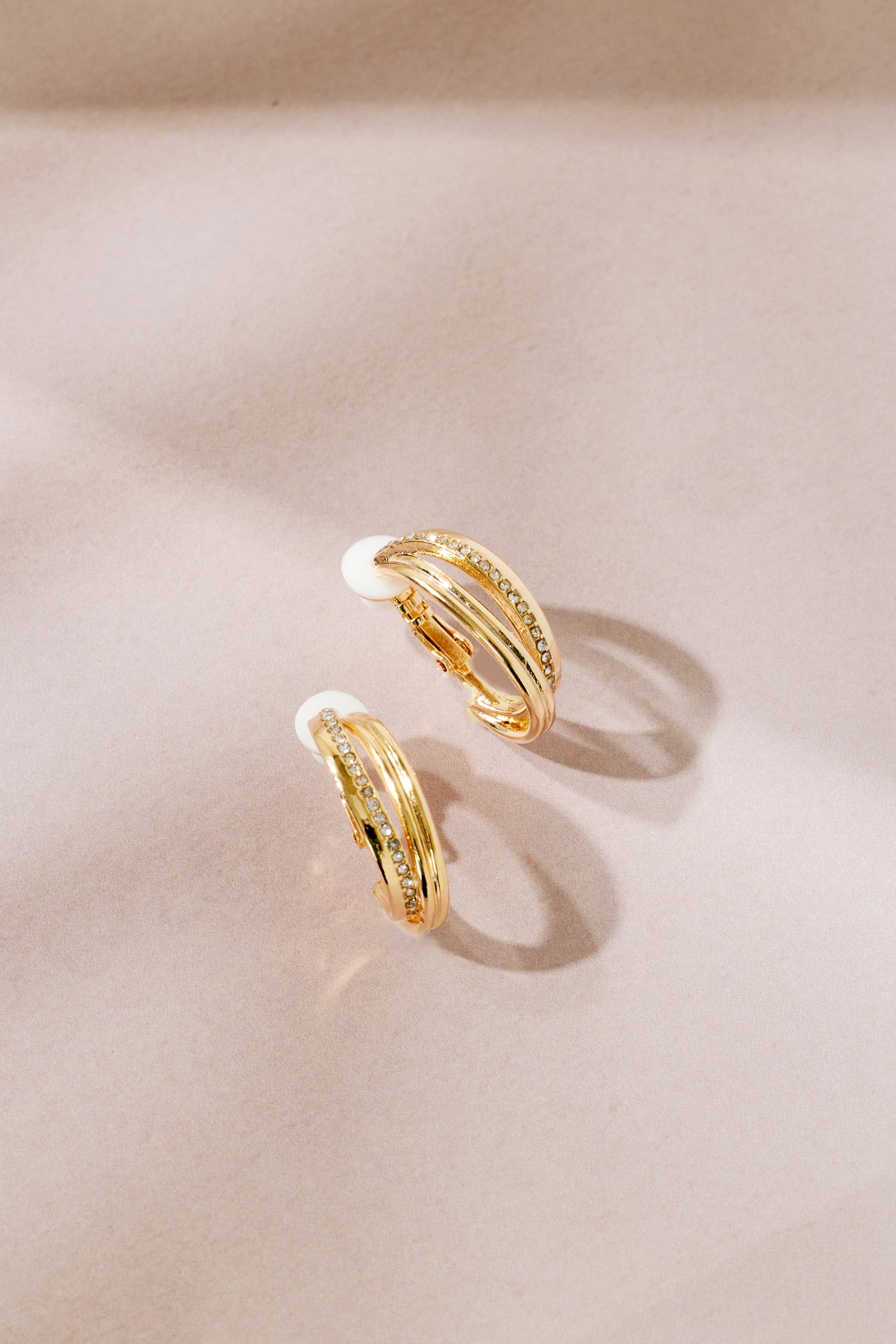 【1月中旬発送】Double Ridge Hoop Earrings