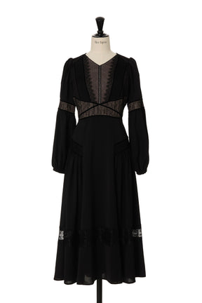 [Shipping in early February] Social Lace Flare Dress