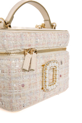 【12月中旬出貨】Tweed Crystal Vanity Bag