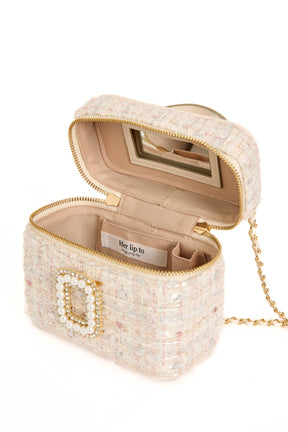 【12月中旬出貨】Tweed Crystal Vanity Bag