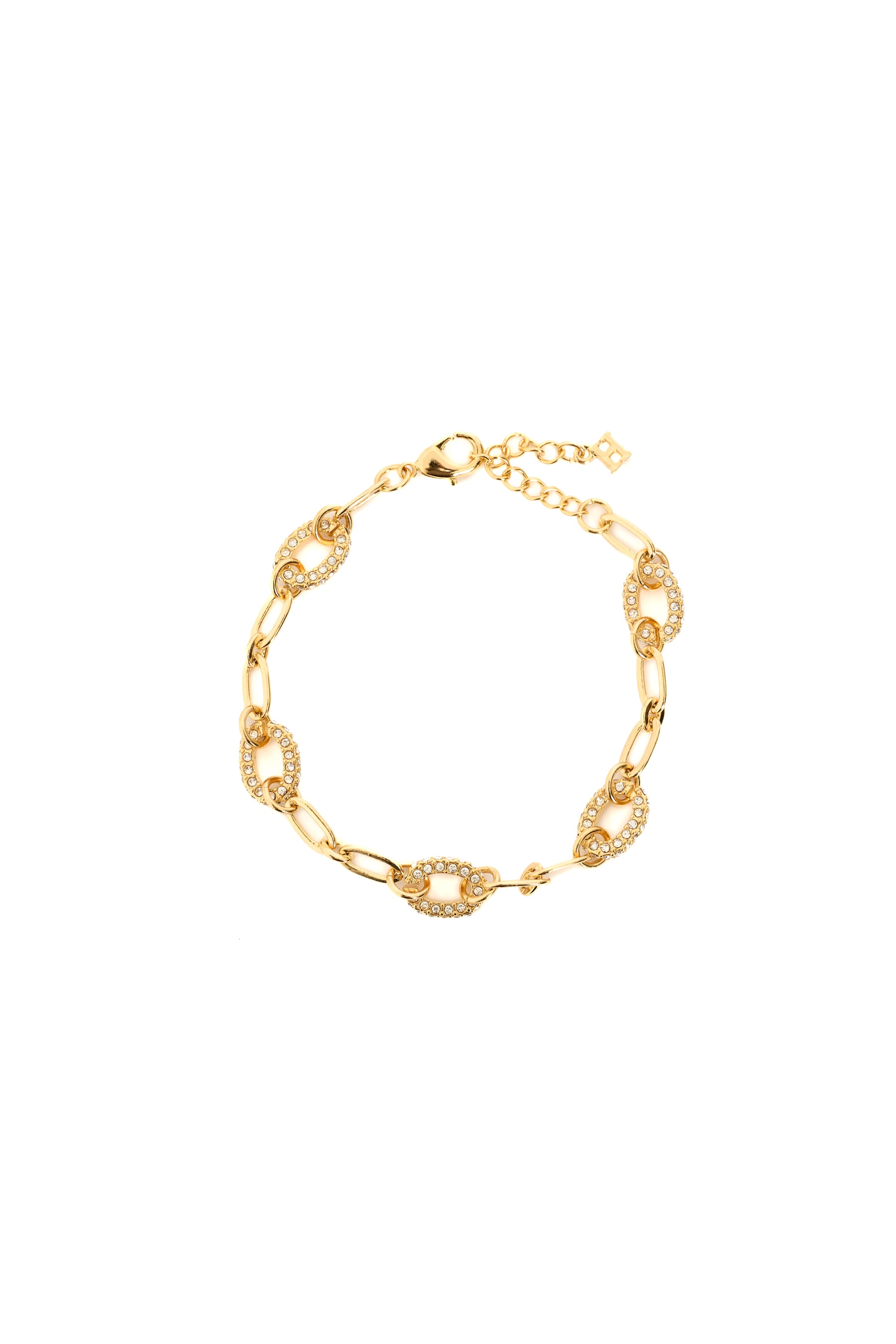 Gold Pavé Chain Bracelet